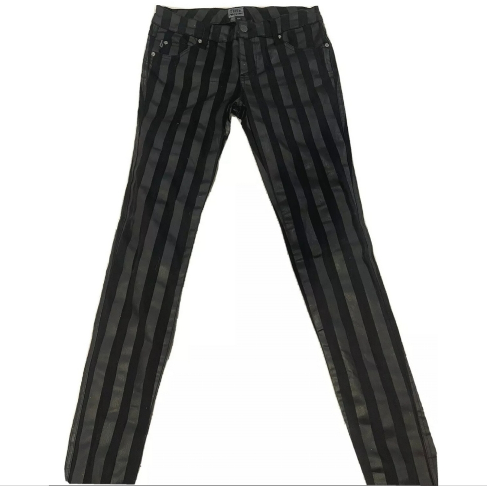 Tripp NYC black stripe skinny jeans